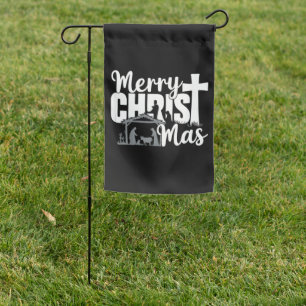 Merry Christ Mas Christian Christmas Jesus Family Garden Flag