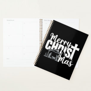 Merry Christ Mas Christian Christmas Jesus Family Planner