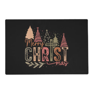 Merry Christ Mas Christmas Christian Faith Jesus C Placemat