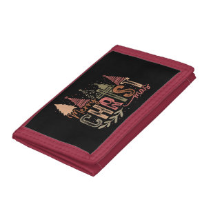 Merry Christ Mas Christmas Christian Faith Jesus C Tri-fold Wallet