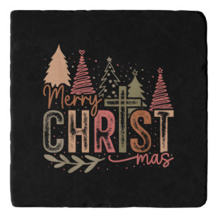 Merry Christ Mas Christmas Christian Faith Jesus C Trivet