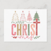 Merry Christ Mas Holiday Postcard