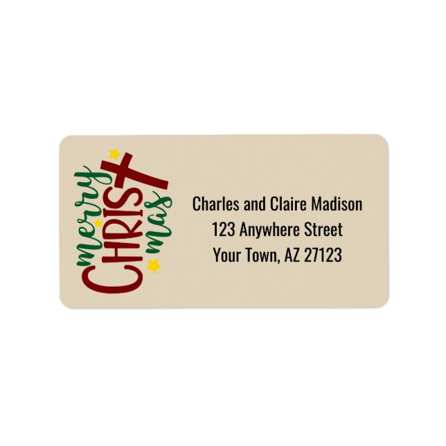 Merry CHRIST mas Label (Front)