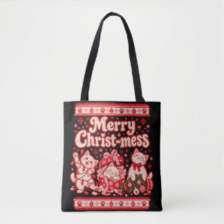 Merry Christ-mess – Cute Kittens Tote Bag