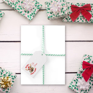 Merry Christ-moose Funny Christmas Moose Gift Tags