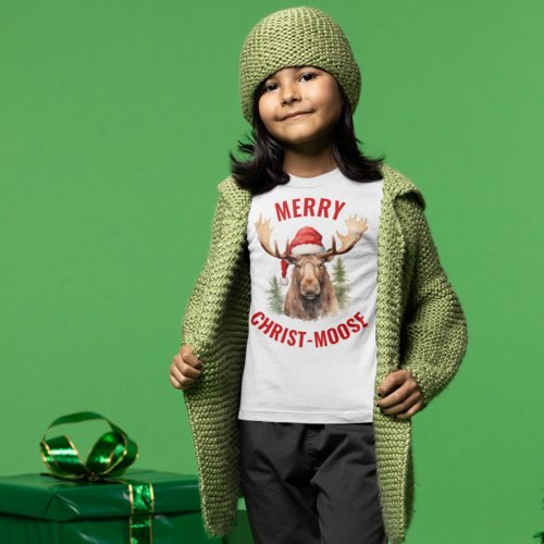 Merry Christ_moose Funny Christmas Moose T_Shirt