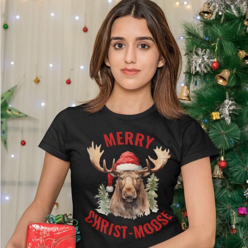 Merry Christ_moose Funny Christmas Moose T_Shirt