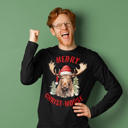 Merry Christ_moose Funny Christmas Moose T_Shirt