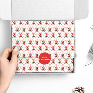 Merry Christ-moose Funny Christmas Moose Tissue Paper