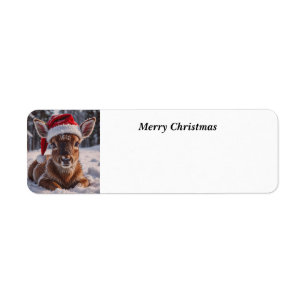 Merry Christ Reindeer Label