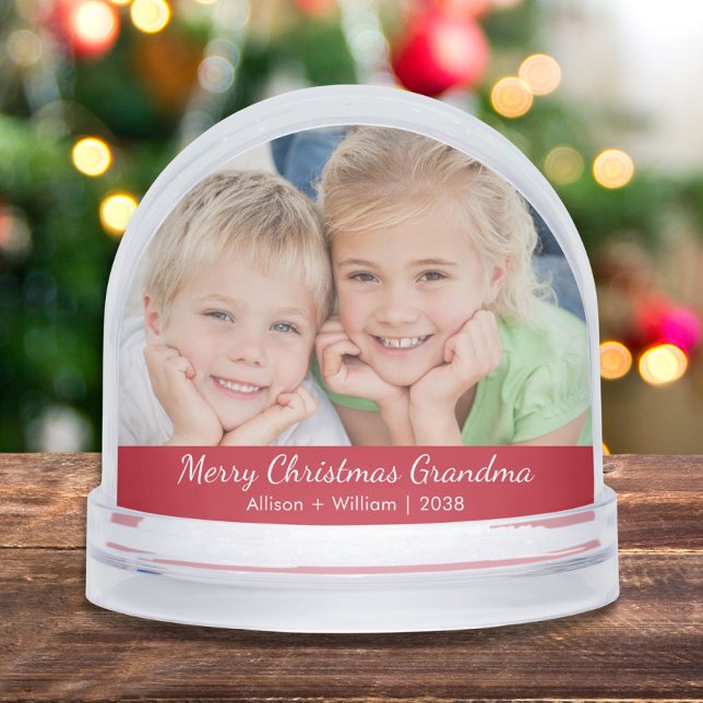 Merry Christams Grandma Photo Snow Globe (Creator Uploaded)