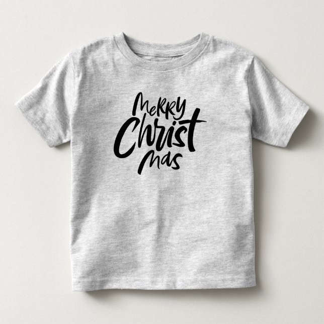 Merry Christian Christ Christmas Christ Jesus God Toddler T-shirt (Front)
