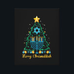 Merry Christmakkah Funny Hanukkah And Christmas Tr Canvas Print<br><div class="desc">This is a great gift for your family,  friends during Hanukkah holiday. They will be happy to receive this gift from you during Hanukkah holiday.</div>