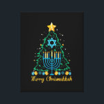 Merry Christmakkah Funny Hanukkah And Christmas Tr Canvas Print<br><div class="desc">This is a great gift for your family,  friends during Hanukkah holiday. They will be happy to receive this gift from you during Hanukkah holiday.</div>