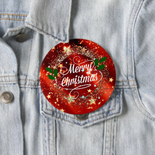 Merry Christmans, glitter and shine, Button