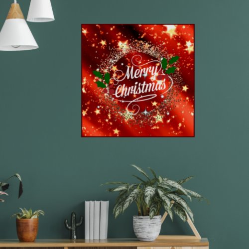   Merry Christmans glitter and shine Poster
