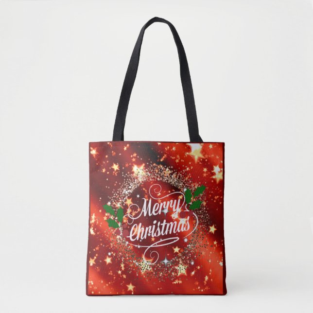   Merry Christmans, glitter and shine, Tote Bag (Front)