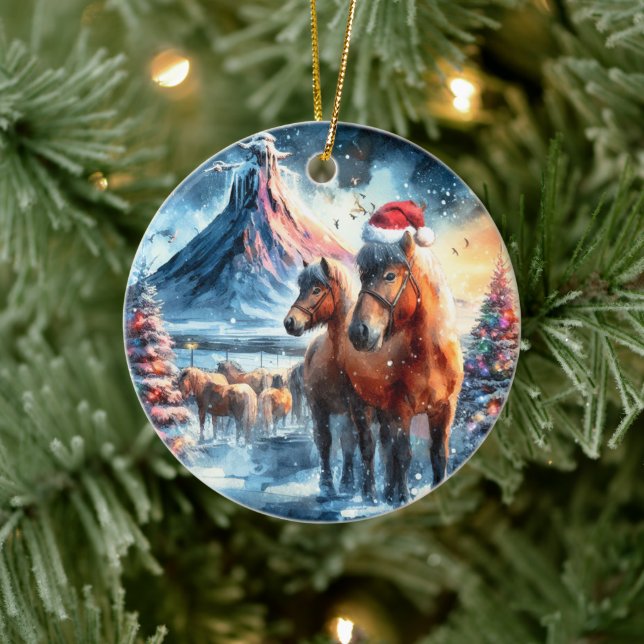 Merry Christmas - 11 Ceramic Ornament (Tree)