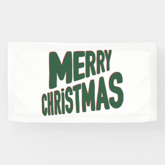 Merry Christmas 1.6x3 Vinyl Banner