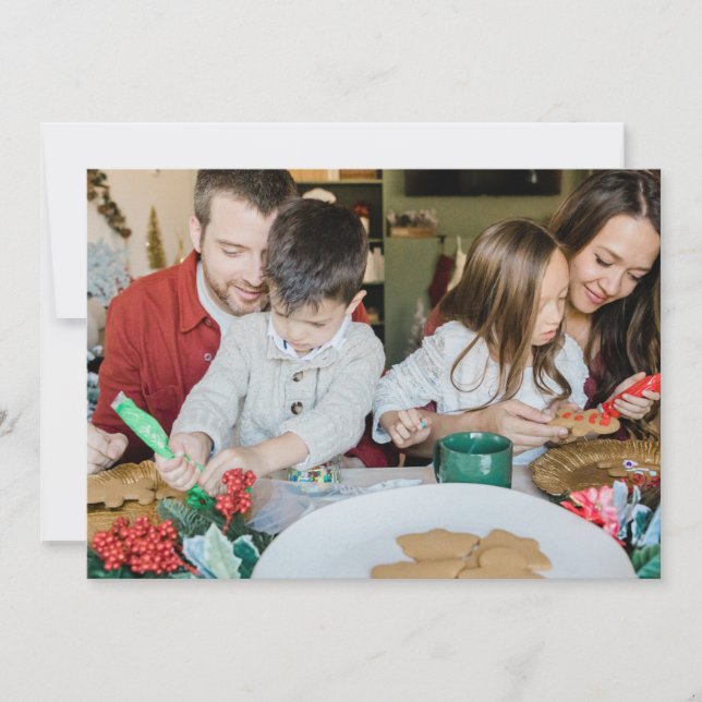 Merry Christmas 1 photo  Holiday Card (Front)