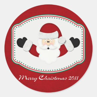 Merry Christmas 2011 Classic Round Sticker