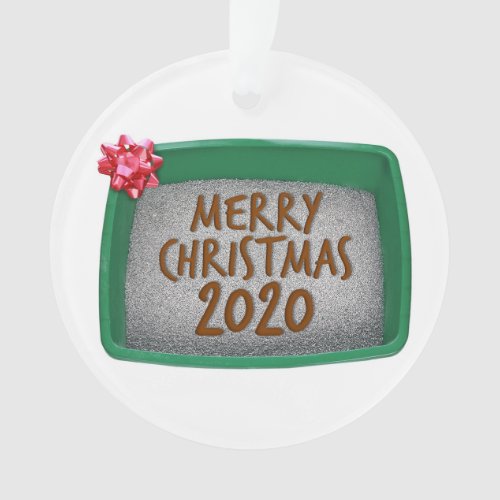 Merry Christmas 2020 Cat Litter Box Humor Ornament