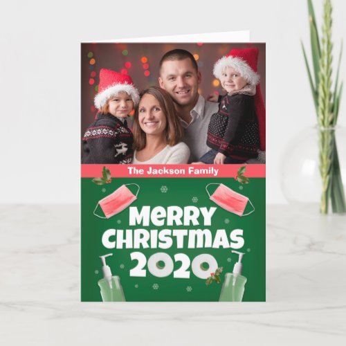 Merry Christmas 2020 Face Masks Hand Sanitizer TP Holiday Card