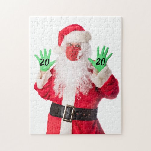 Merry Christmas 2020 Santa in Mask Jigsaw Puzzle
