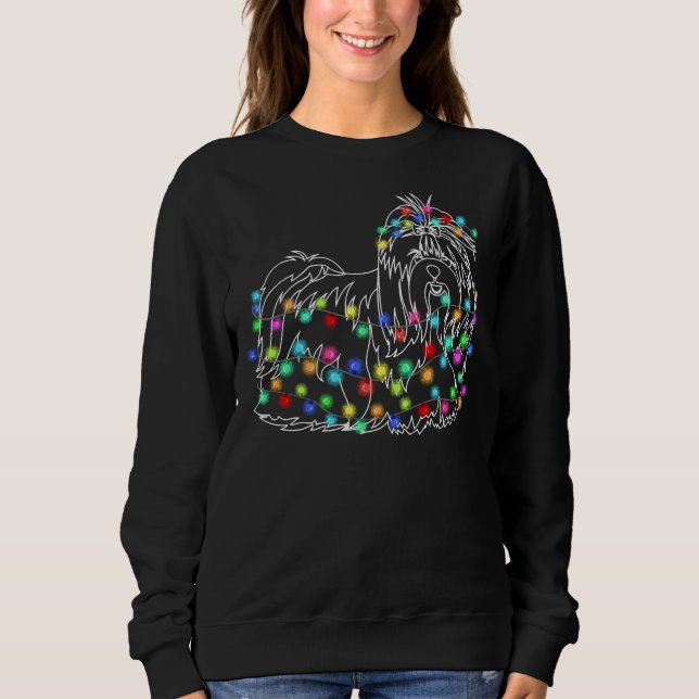 Merry Christmas 2020 Shih Tzu Xmas Lights Sweatshirt (Front)