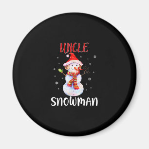 Merry Christmas 2020 Uncle Snowman In Mask Pajama Magnet