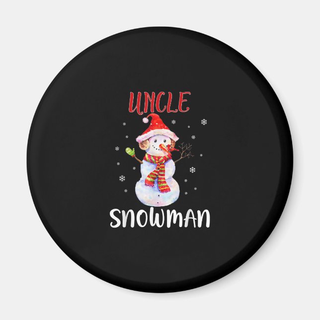 Merry Christmas 2020 Uncle Snowman In Mask Pajama Magnet (Front)