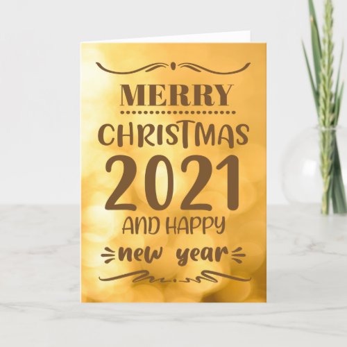 MERRY CHRISTMAS 2021 AND HAPPY NEW YEAR HOLIDAY CARD