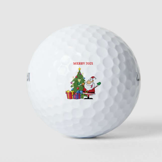 Merry Christmas 2021 Golf Balls (Front)