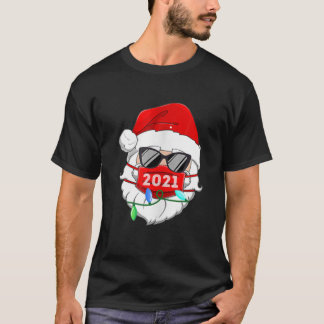 Merry Christmas 2021 Santa Sunglasses Mask Matchin T-Shirt