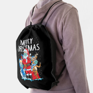 Merry Christmas 2023 Drawstring Bag