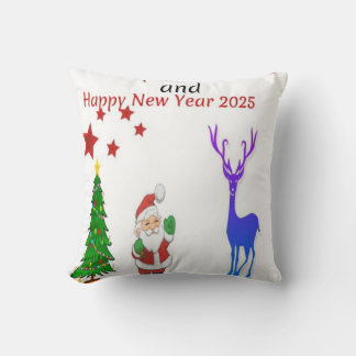Merry christmas 2024 throw pillow
