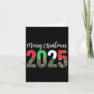 Merry Christmas 2025 Camouflage Camo Xmas For Men Card