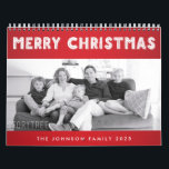 Merry Christmas 2025 Family Calendar<br><div class="desc">Merry Christmas 2025 family calendar will make perfect Christmas gift, simply add photos to this template or hit the Customize it! button. You'll find Add image and Add text buttons on the right. You can change text (words), font and color of text. You can choose the style of your calendar...</div>