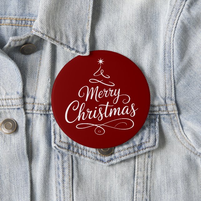Merry Christmas 2025 Gift Funny Xmas Holiday Button (In Situ)