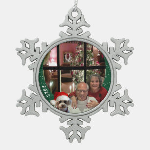 Merry Christmas 2025 Snowflake Ornament