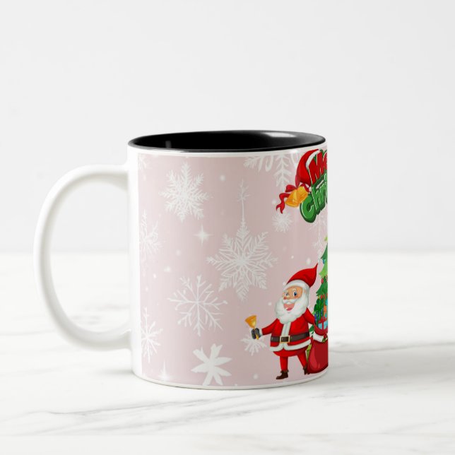 merry christmas 2025  Two-Tone coffee mug (Left)