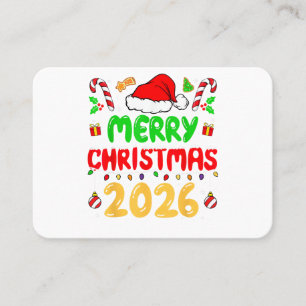 Merry Christmas 2026 Family Matching Costume Santa Business Card