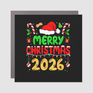 Merry Christmas 2026 Family Matching Costume Santa Car Magnet