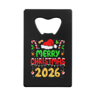 Merry Christmas 2026 Family Matching Costume Santa Credit Card Bottle Opener