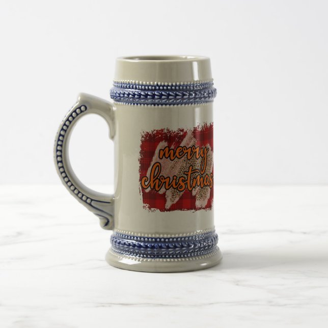 Merry Christmas 22oz Beer Mug (Left)