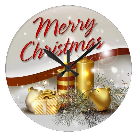 Merry Christmas 26 Wall Clock Options