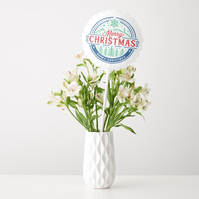 Merry Christmas 2 Balloon (Vase)