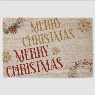 Merry Christmas 2 Fiber Doormat