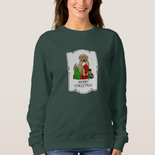 Merry Christmas 2 Goldendoodle (golden red) Cute Sweatshirt