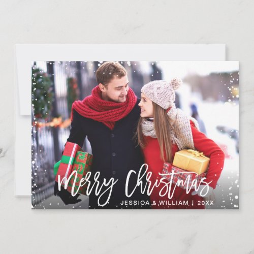 Merry Christmas 2 PHOTO Holiday Greeting Card